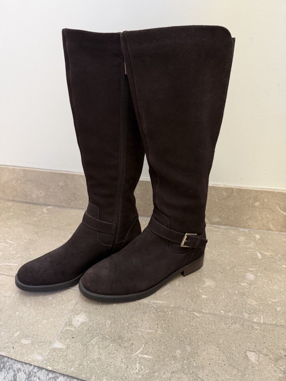 BLONDO Sz 8 Evie Dark Brown Waterproof Riding Equestrian Boots Side Zip $148
